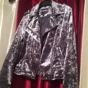 Silver velvet jacket